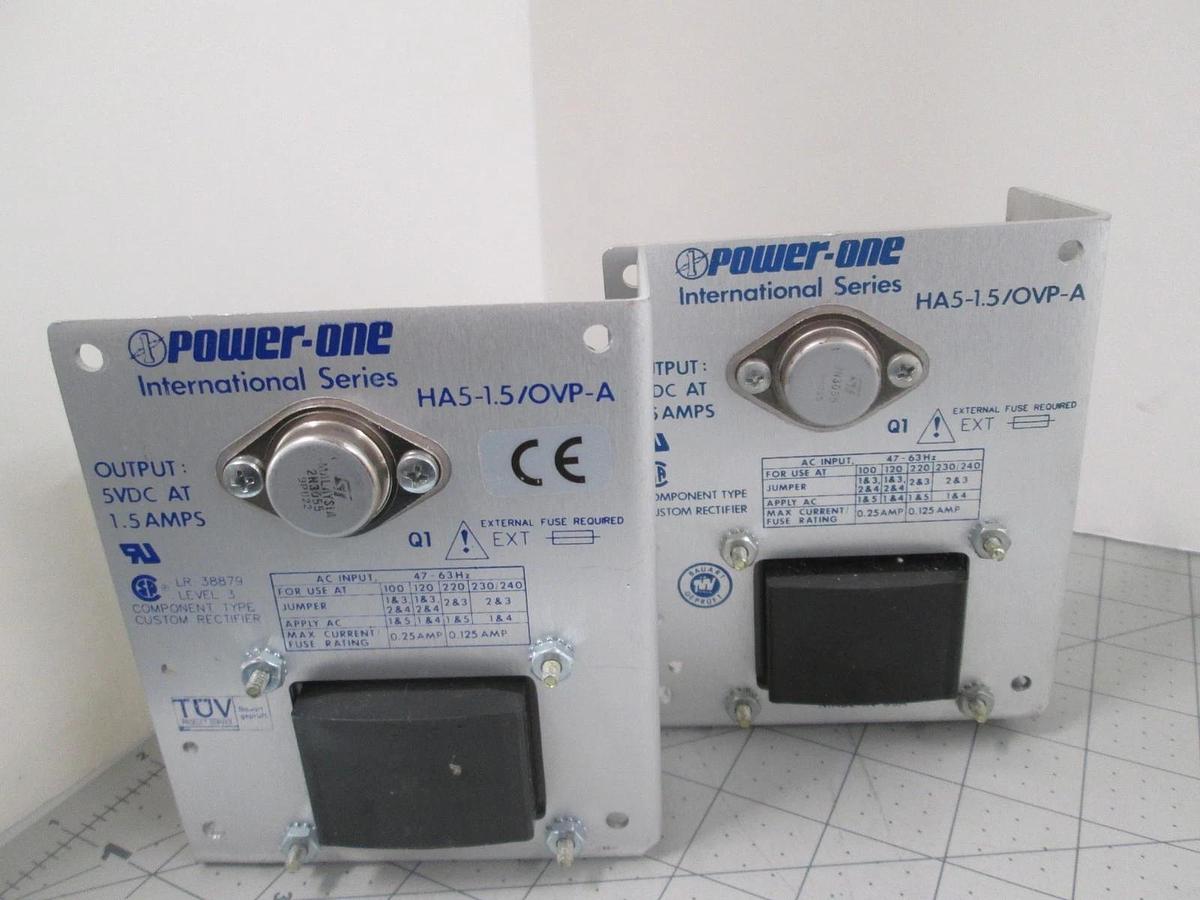 Used Power One, HA5-1.5/OVP-A, Power Supply, Used, Lot of 2