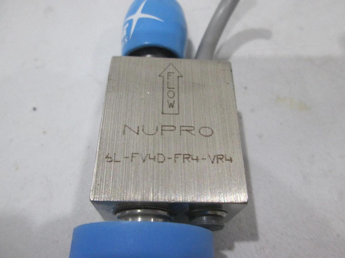 Used Nupro, 6L-FV4D-FR4-VR4, Vertical Flow Sensor, Used