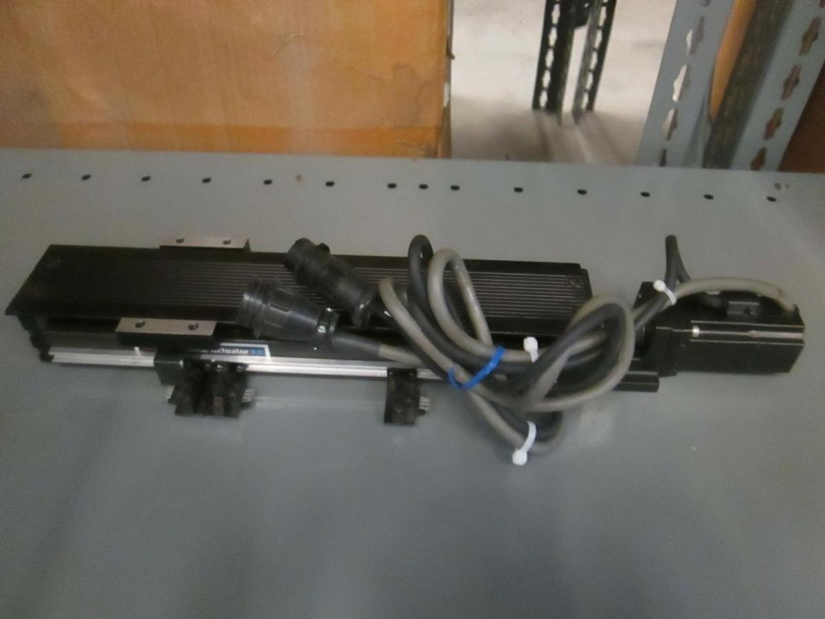 Used THK LM Guide Actuator KR w/ Allen Bradley Servo Motor Y-1002-2-H00AA, Used