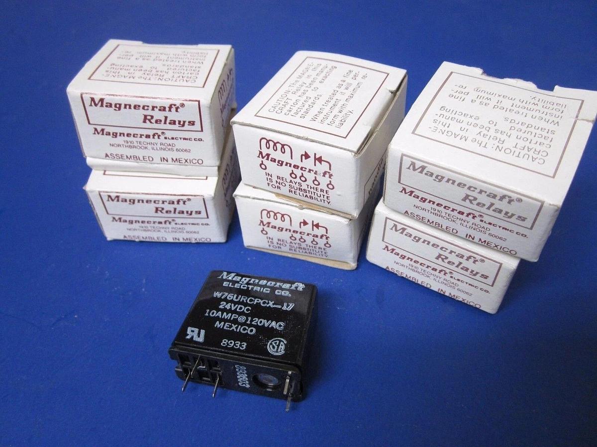 Magnecraft Relay W76URCPCX-17, 24VDC, 10A, Lot of 6 New