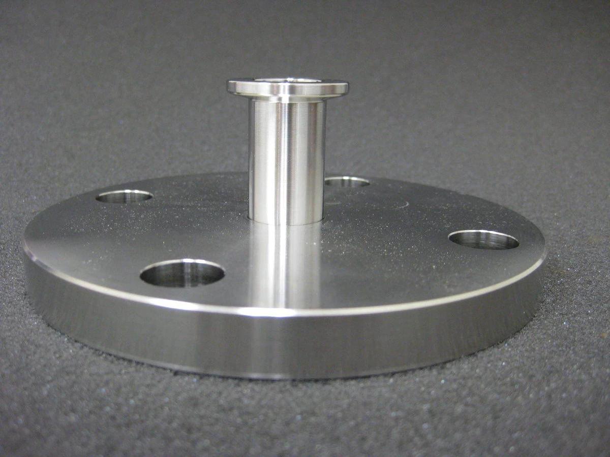 Stainless Steel Vacuum Fitting: 5" F Flange to NW16 Adapter