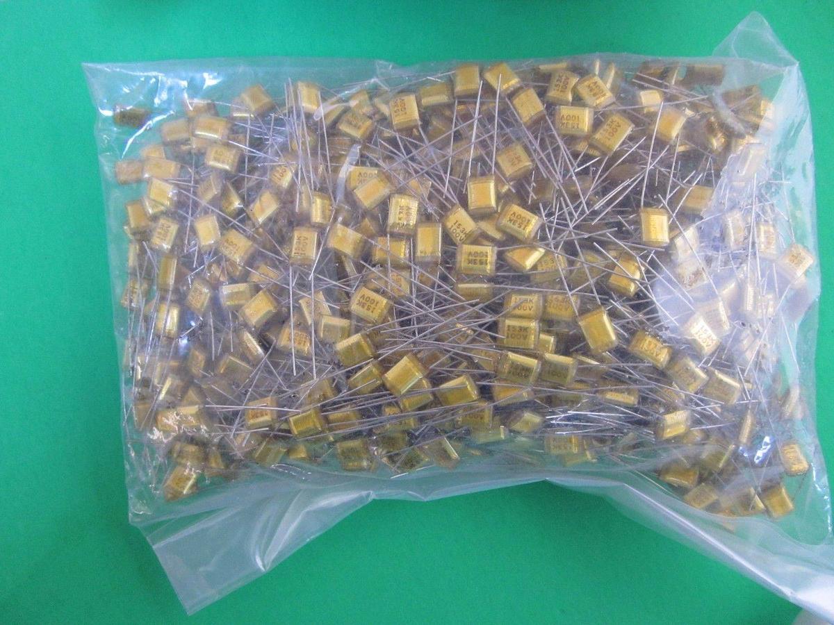 Used EIC Polyester Film Capacitor, CP100K0150, 0.015uF, 100V, 10% - LOT of 1000