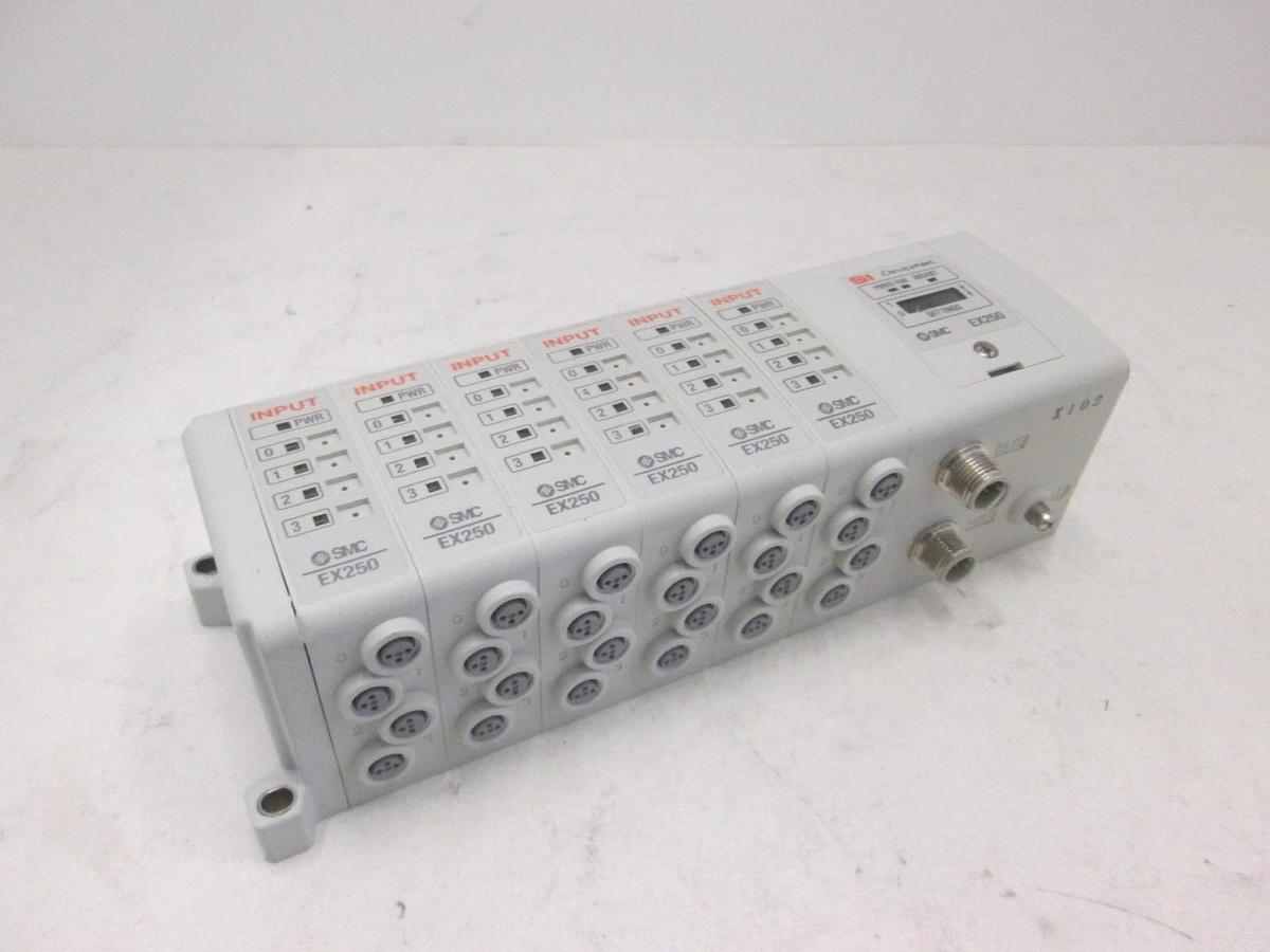 Used SMC, EX250, DeviceNet Interface Module Assy w/6 Input Blocks, Used