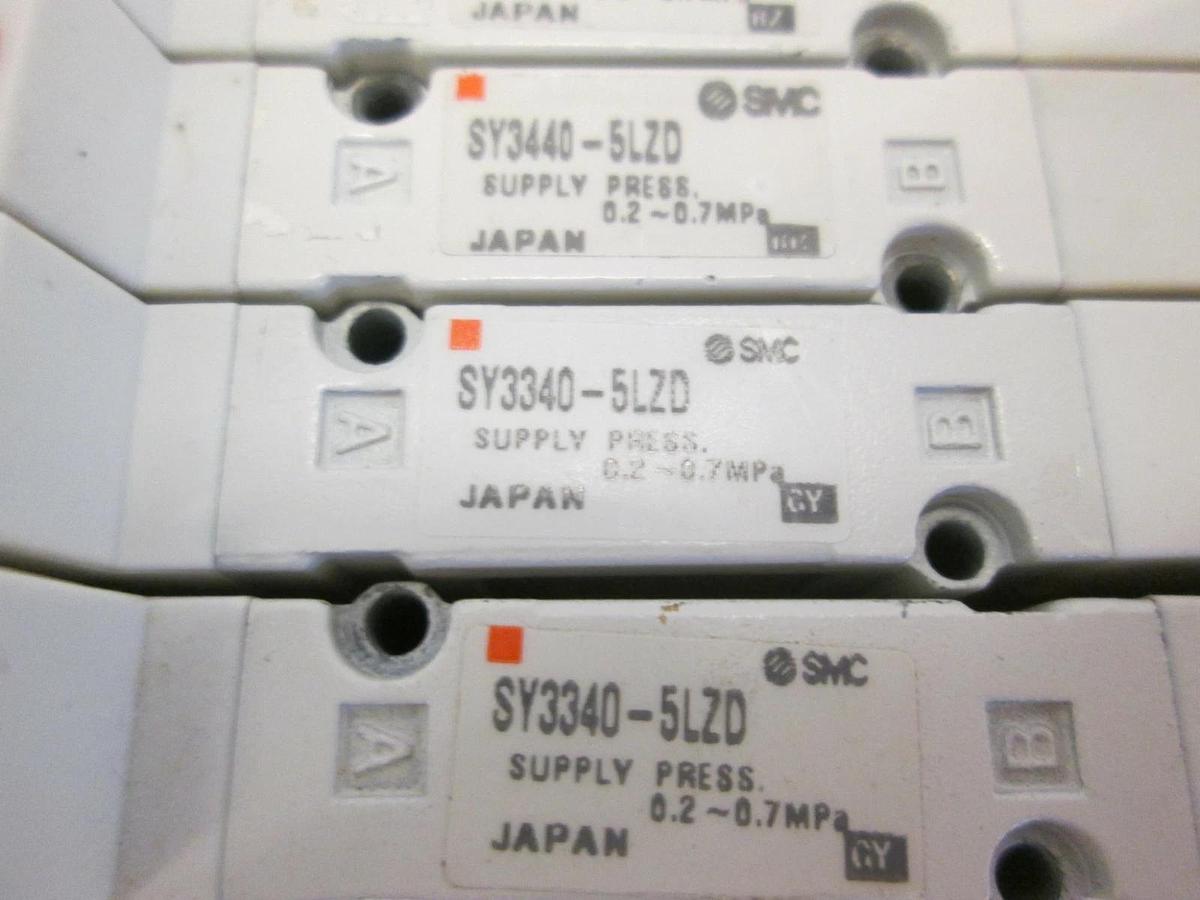 Used SMC, SY3340-5LZD, Solenoid Valve, Used, Lot of 4
