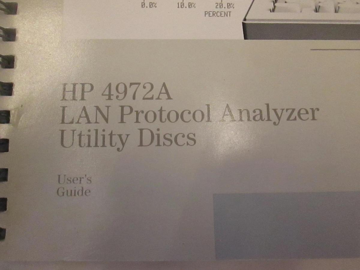 Used HP 4972A LAN Protocol Analyzer Utility Discs User Guide, Used