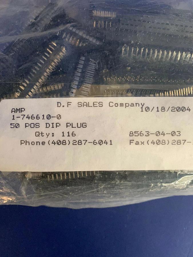 AMP 1-746610-0 DIP Header Connector, 50 pos Ribbon Cable, Lot of 50