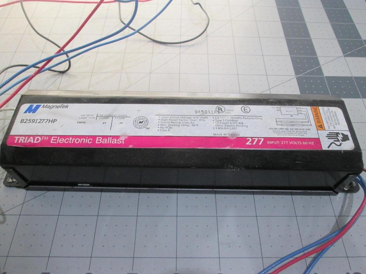 Used MagneTek, B259I277HP, Triad Electronic Ballast, Used