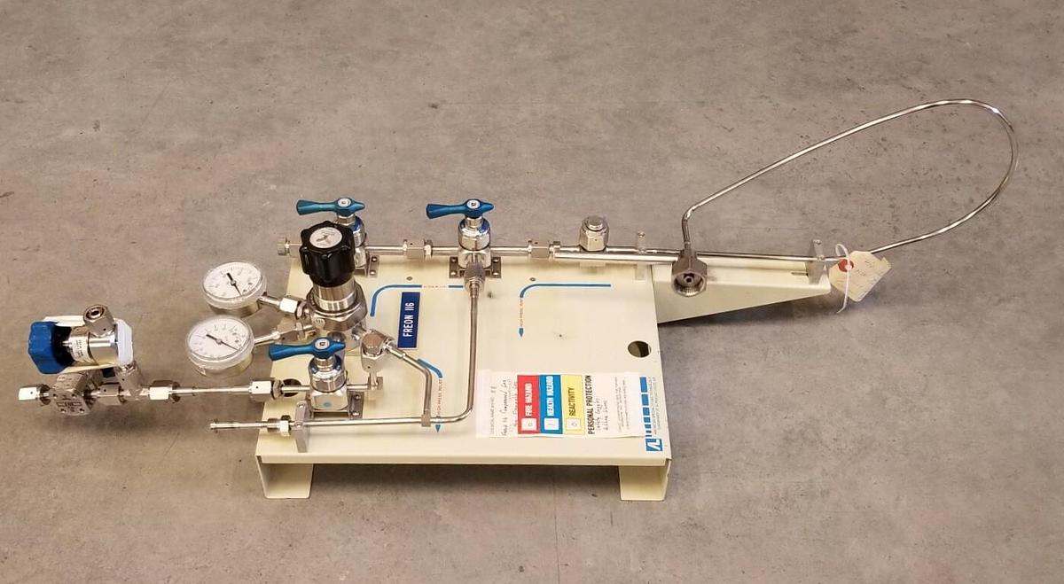 Used ASGT High Purity Gas Panel, CGA xxx w/pigtail previously used for C2F6