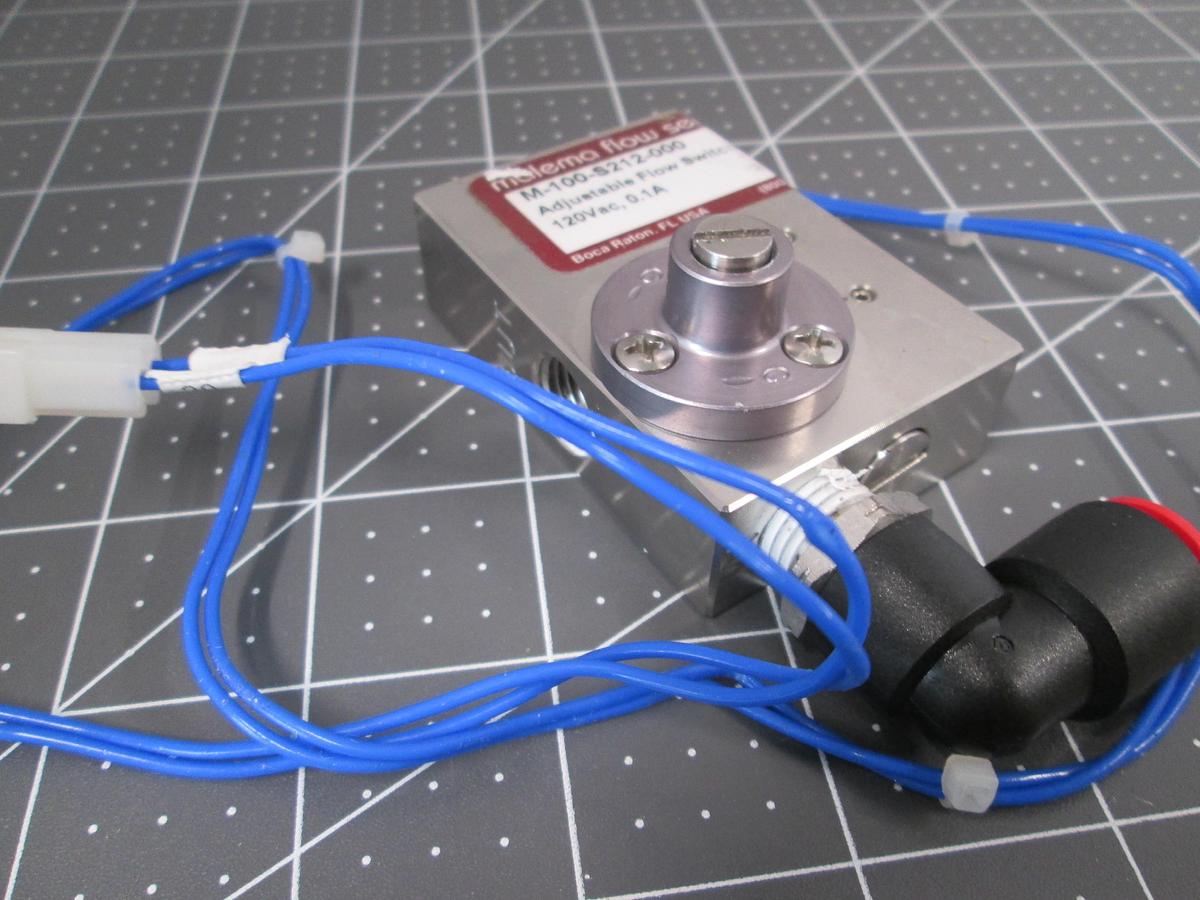 Used Malema, M-100-S212-000, Flow Sensor Switch 120VAC 0.1A M100 Series Used