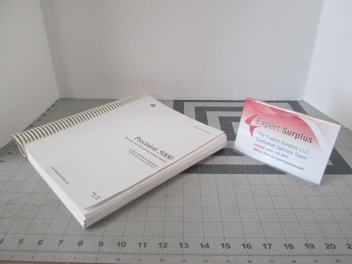 Used AMAT, Precision 5000, Operations and Programming Training Manual, Used