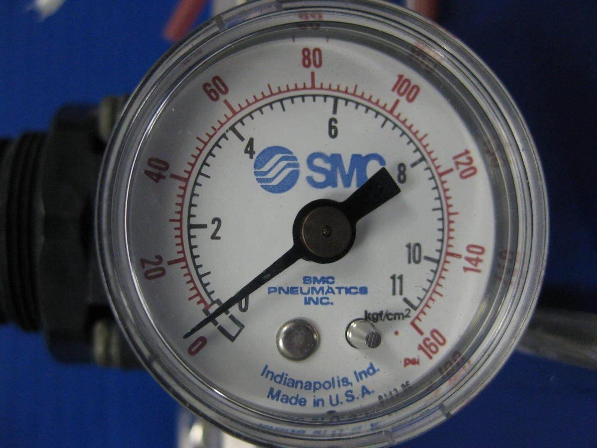 Used SMC 10-VZ110 Valve Assembly w/ 24 Valves, 2 Manifolds, Regulator, Press. Switch