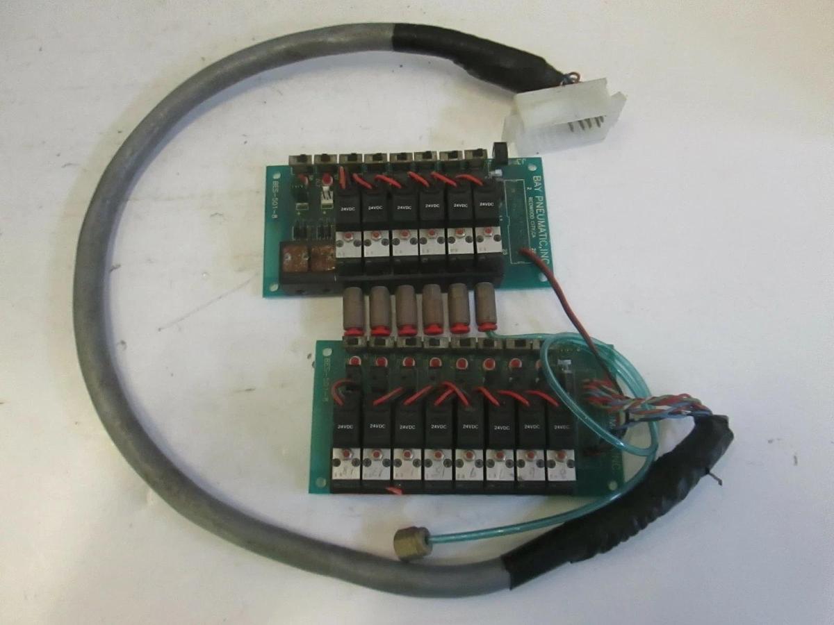 Used Bay Engineering Systems BES-501-8 Pneumatic Valve Interface, PCB Manifold, Used