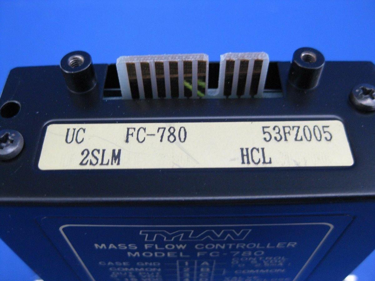 Used Tylan FC-780 Mass Flow Controller MFC, 2 SLM, HCL, 1/4" MVCR