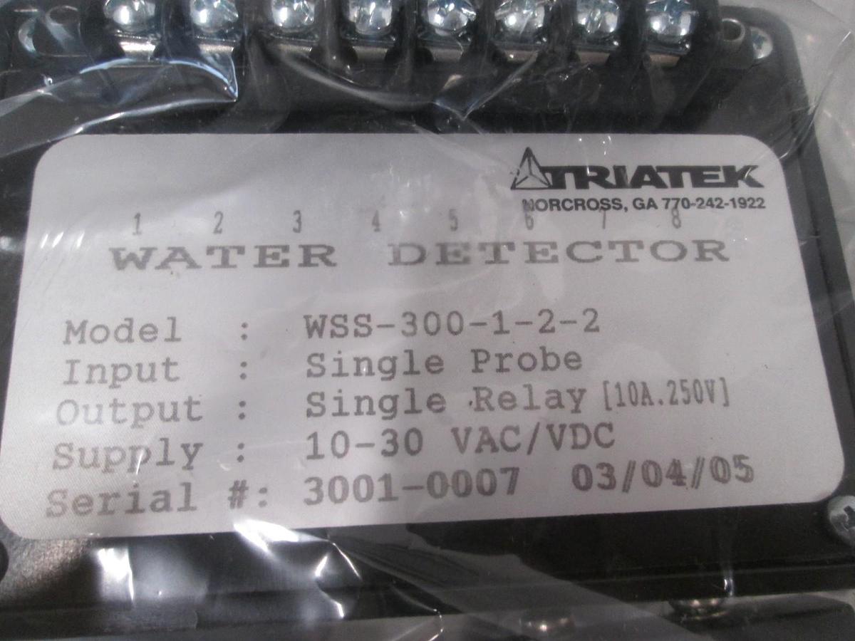 Used Triatek, WSS-30-1-2-2, Water Detector, Single Probe, New