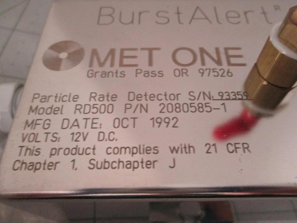 Met One, Burst Alert, RD500, Particle Rate Detector, 12V, New