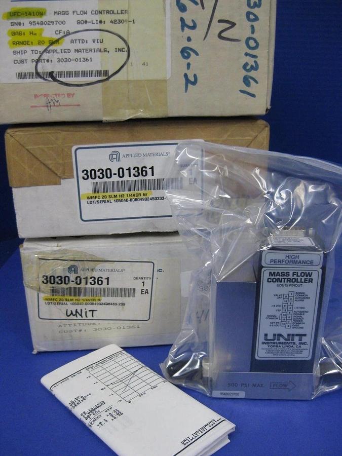 Used Unit UFC-1410N Mass Flow Controller, He, 20 SLM,15 Pin D-Connector