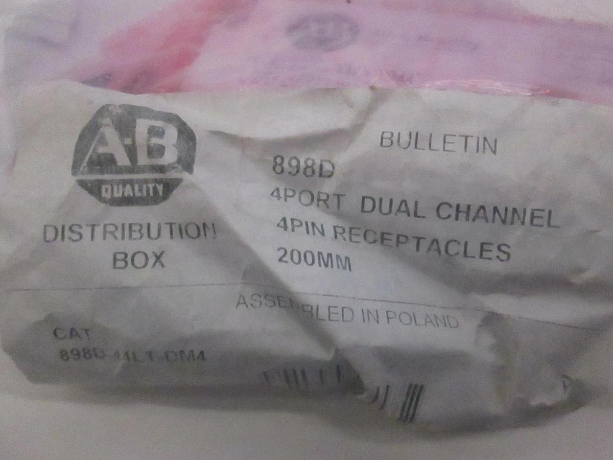 Allen Bradley, 898D, 4 Port Dual channel 4 Pin Receptacles, 200MM, New