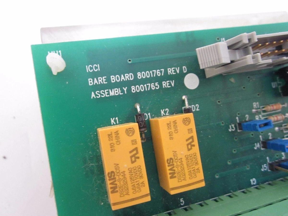 Used ICCI 8001765 Rev D, PCB Assembly, Diffusion Furnace Boat Loader Interface