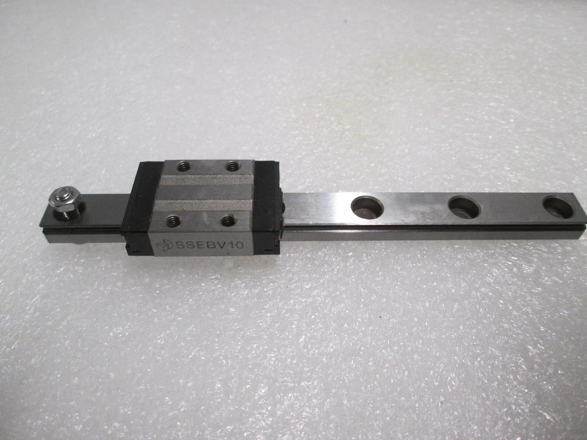 Used Misumi, SSEBV10, Bearing Guide Block w/ Slide Rail, Used, Lot of 2