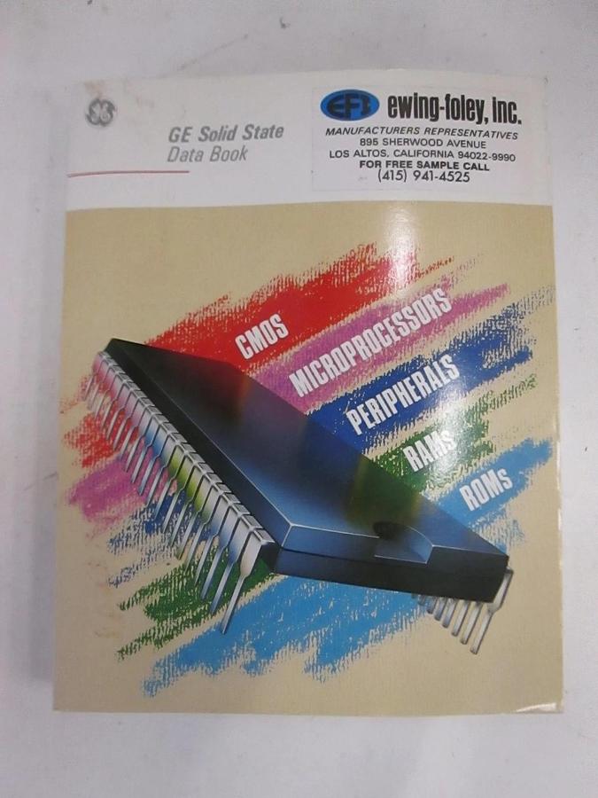 Used GE Solid State Data Book, CMOS Microprocessors Peripherals RAMs, ROMs, Used