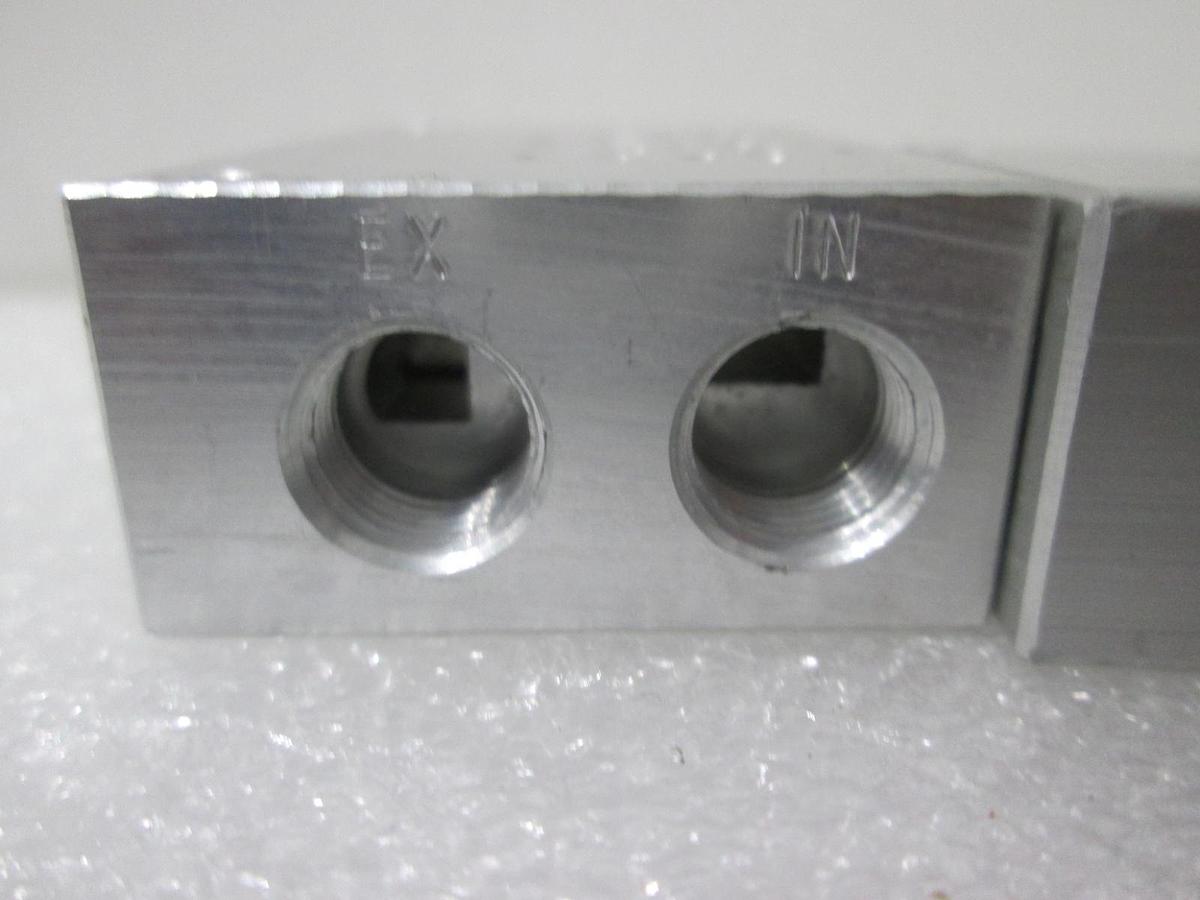 Used SMC, 3 Position Manifold Block for Valve, New, Lot of 2