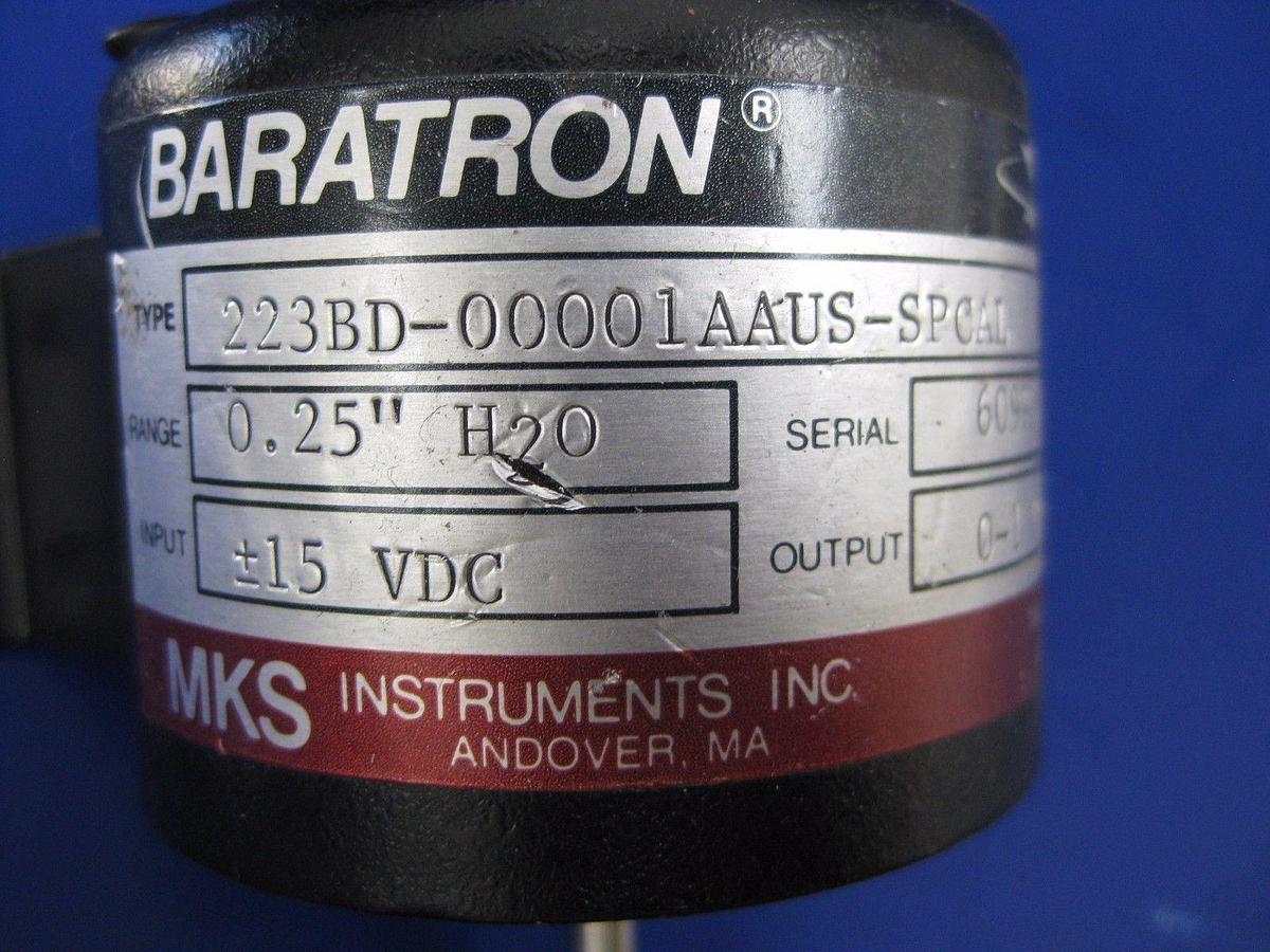 Used MKS Baratron 223BD-00001AAUS-SPCAL Pressure Transducer, Used