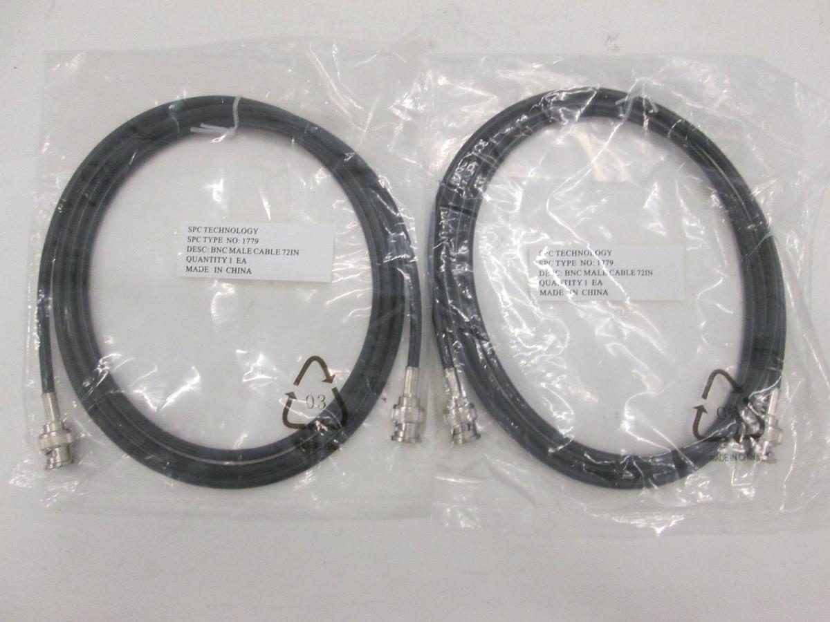 SPC Technology, BNC Male Cable 72In, 1779, New, Lot of 2