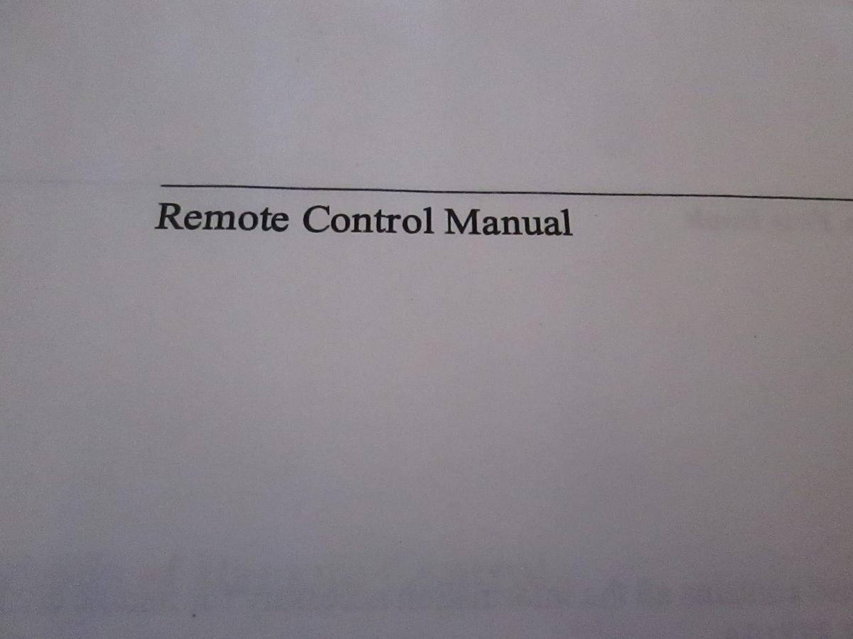 Used HP OmniBER 719 Remote Control Manual, Used