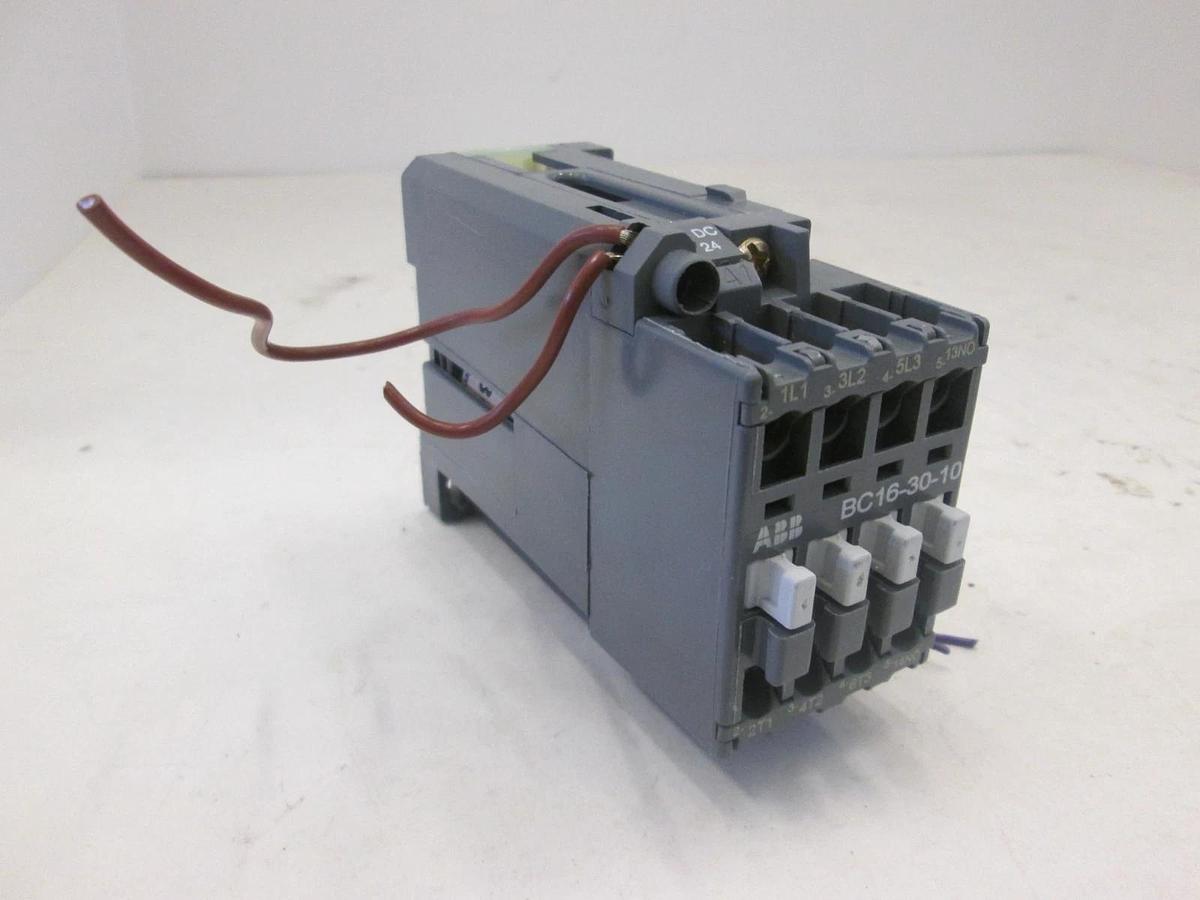 Used ABB, BC16-30-10 Contactor, 28A, 24VDC, Used