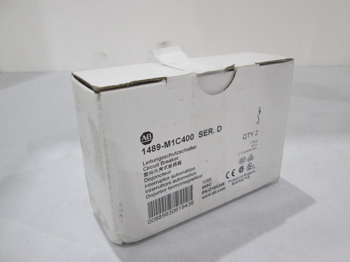 Allen Bradley, 1489-M1C400, Circuit Breaker, Single Pole, 40A, New, Lot of 2