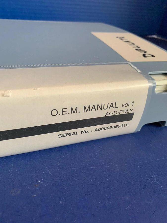 Used Tokyo Electron ALPHA-8S-E Vertical LP-CVD As-D-POLY O.E.M. Manual Volume 1, Used