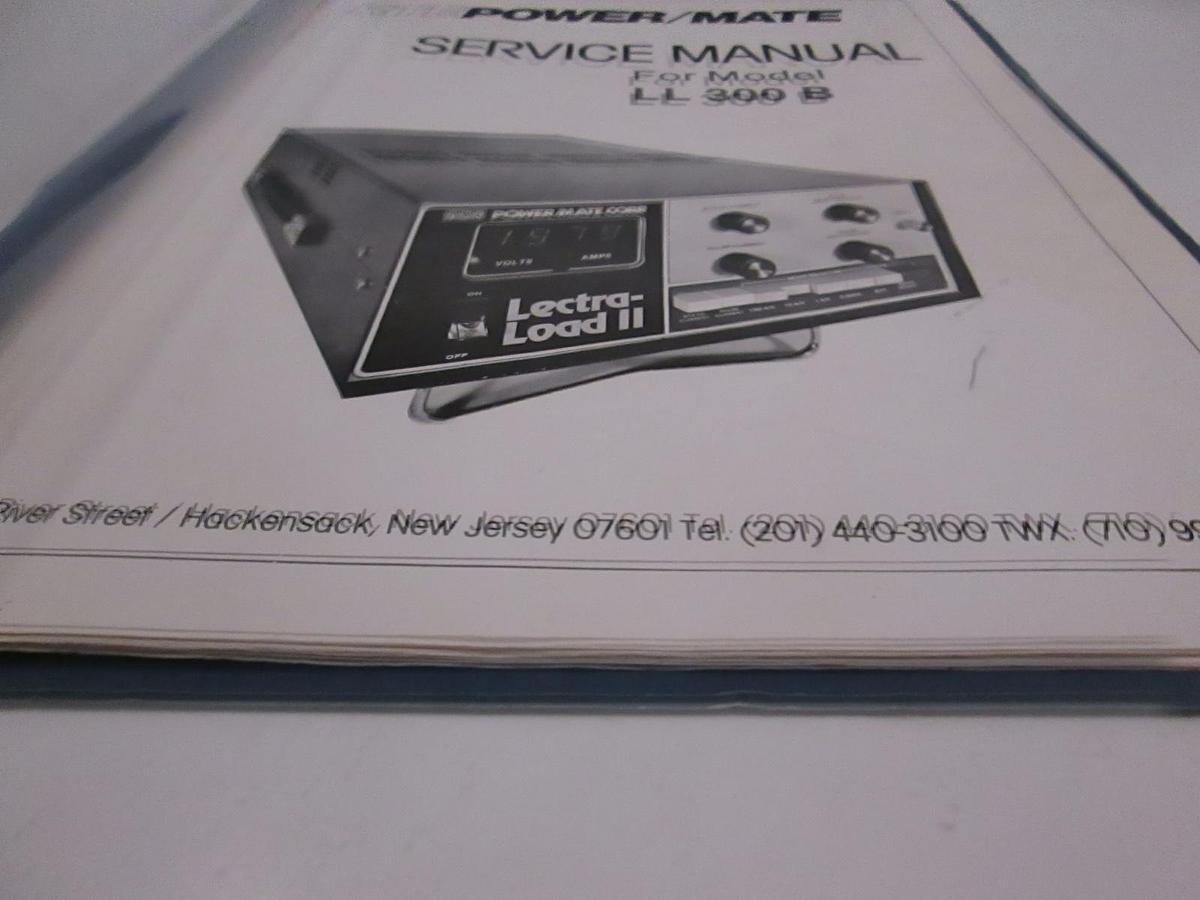 Used RTE Power/Mate Model LL 300 B Service Manual, Used