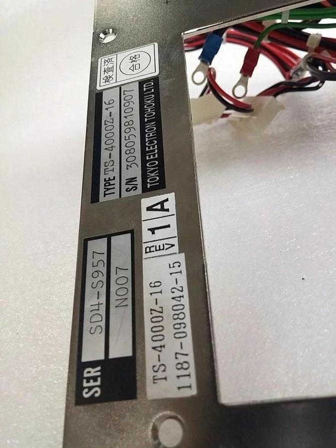 Used TEL Tokyo Electron Controls and Interconnect Panel with Harness for TS4000Z Unit