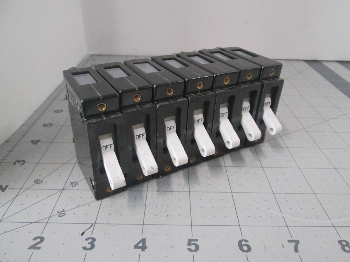 Used Airpax, Circuit Breaker, Single Pole, 205-1-1-66-3-153, Used, Lot of 7