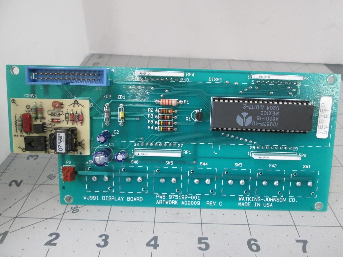 Watkins Johnson, 975191-002, Panel Display, Thermotrim Circuit PCB Card, New