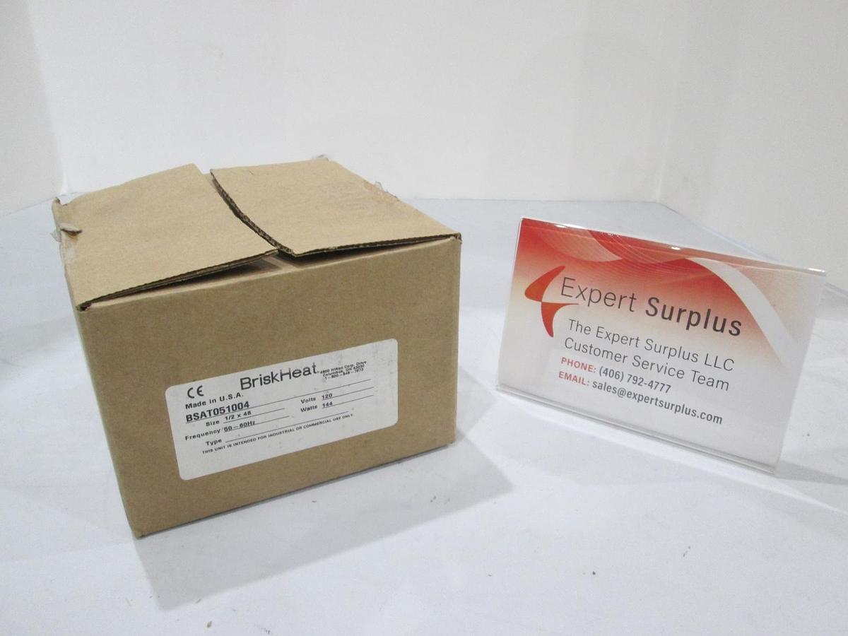 BriskHeat, BSAT051004, Silicone Rubber Heating Tape, 120V, 144W, New