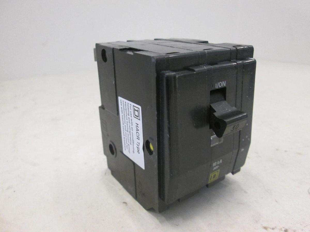 Used Square D, Type QO Circuit Breaker, 30A, 3 Pole, Used