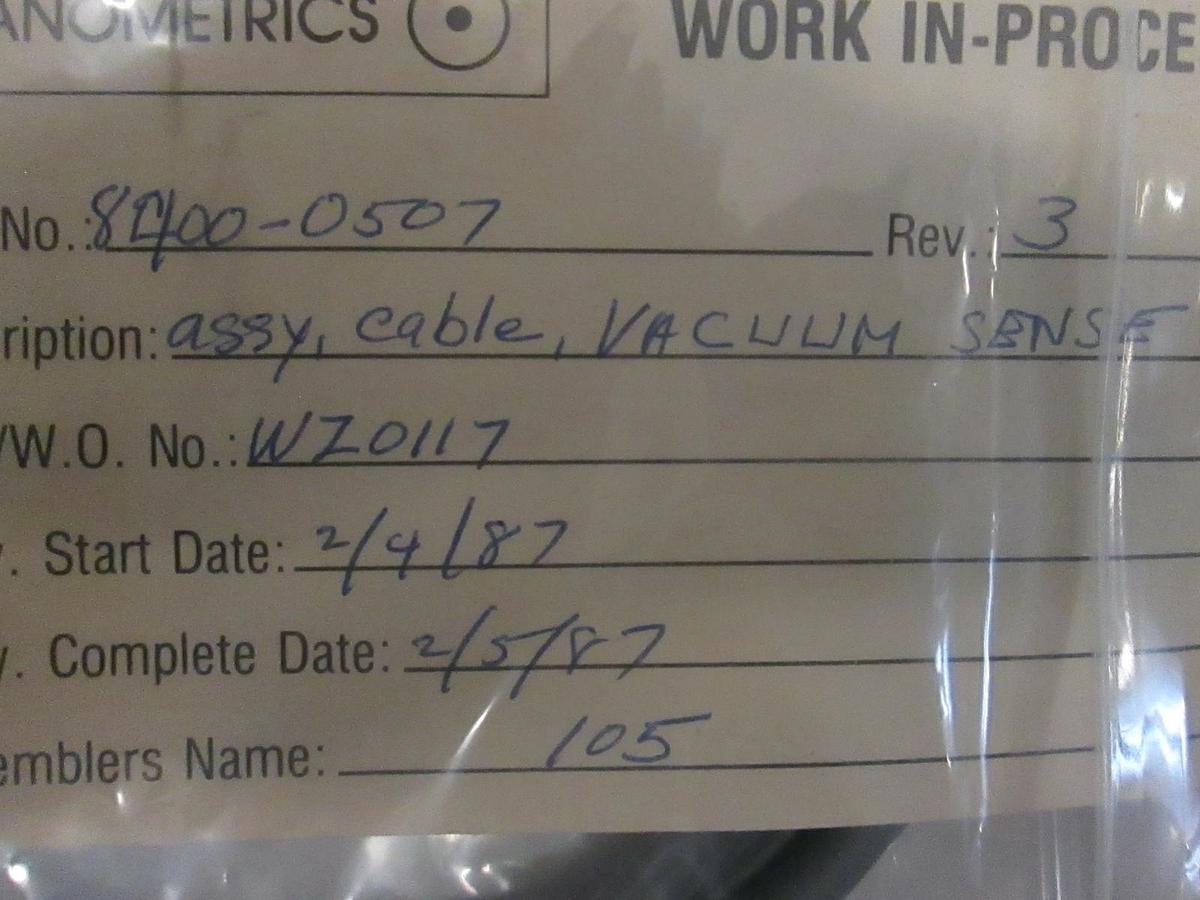 Used Nanometric Cable, Vacuum Sense, 8400-0507, Used