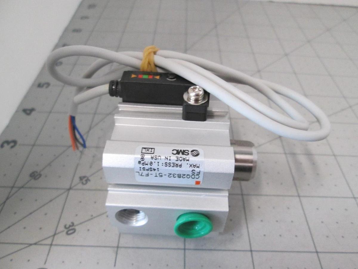 SMC, CDQ2B32-5T-F7LFS, Compact Cylinder, 32mm Bore, 5mm Stroke, SGL, ACT, New