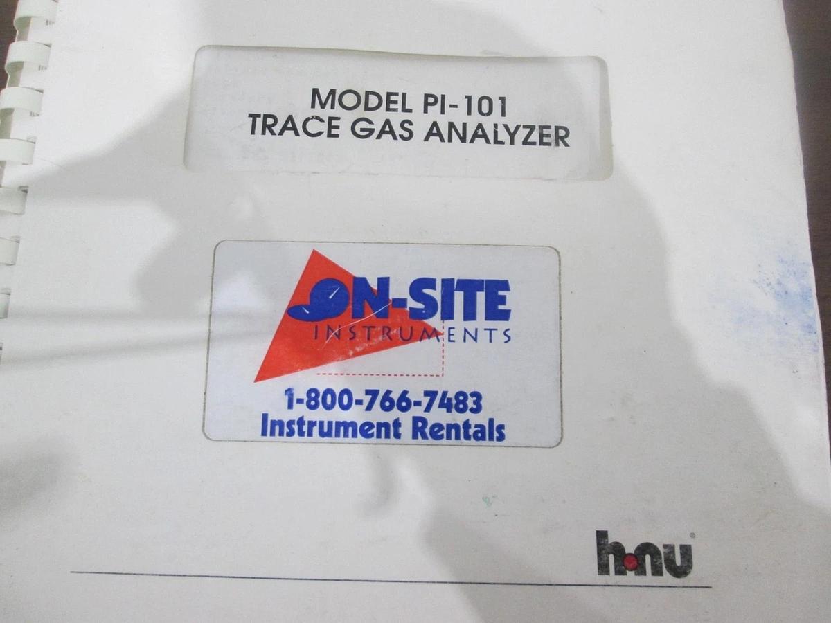 Used HNU, Model PI-101 Trace Gas Analyzer, 81-MN104462, Instruction Manual, Used