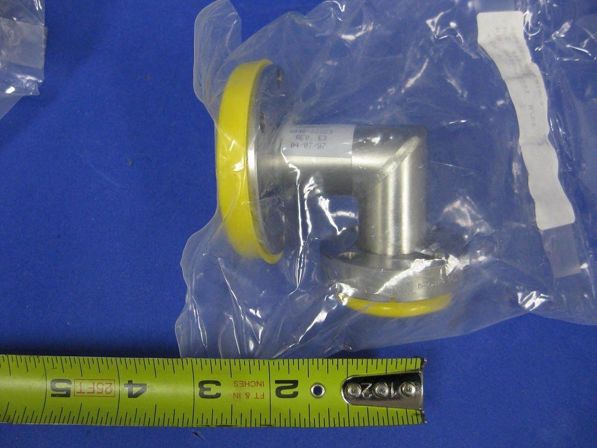 Used AMAT 0040-22223 Vacuum Tube 90 Deg Miltered Elbow, 2" x 2.75" Conflat Flange