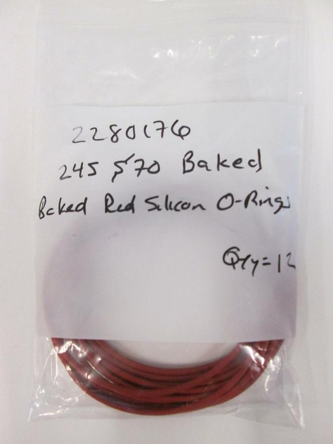 Used Pacific Rubber, 2280176, Silicone Baked Red 245S70, O-Ring Lot of 12
