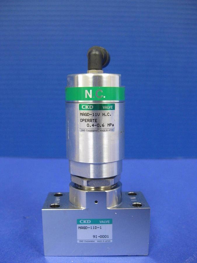 Used CKD MAGD-11V Air Operated Block Valve, N.C., Used