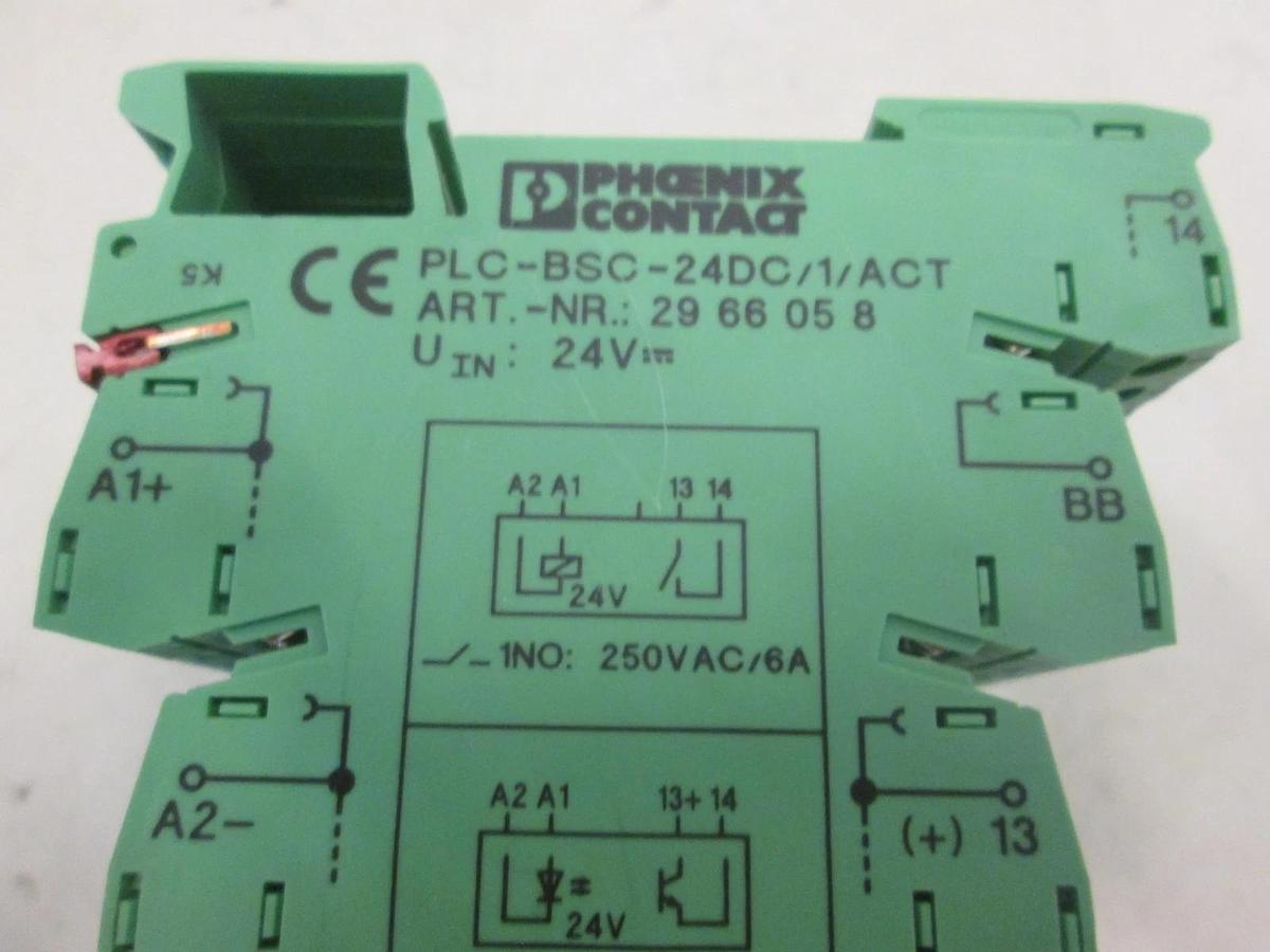 Used Phoenix Contact, PLC-BSC-24DC/1/ACT, Relay, Used, Lot of 11