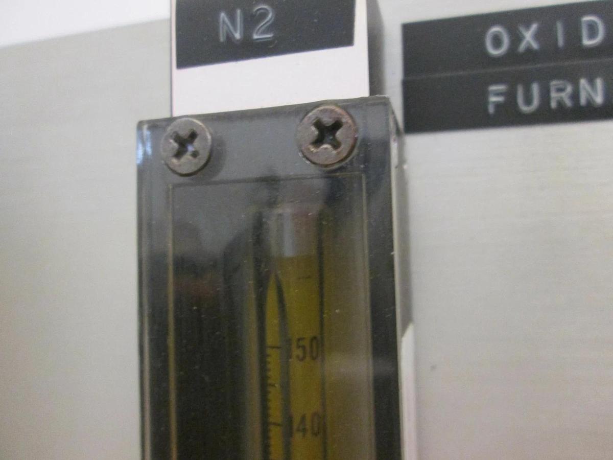 Used Oxidation Furnace for N2/ O2 Gas Flowmeter Panel w/ Solenoid Valves, Used