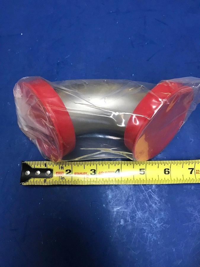 Nor-Cal 2E-NW-50B SS Vacuum 90° Elbow w/ NW50 Flanges, Lot of 2 NEW