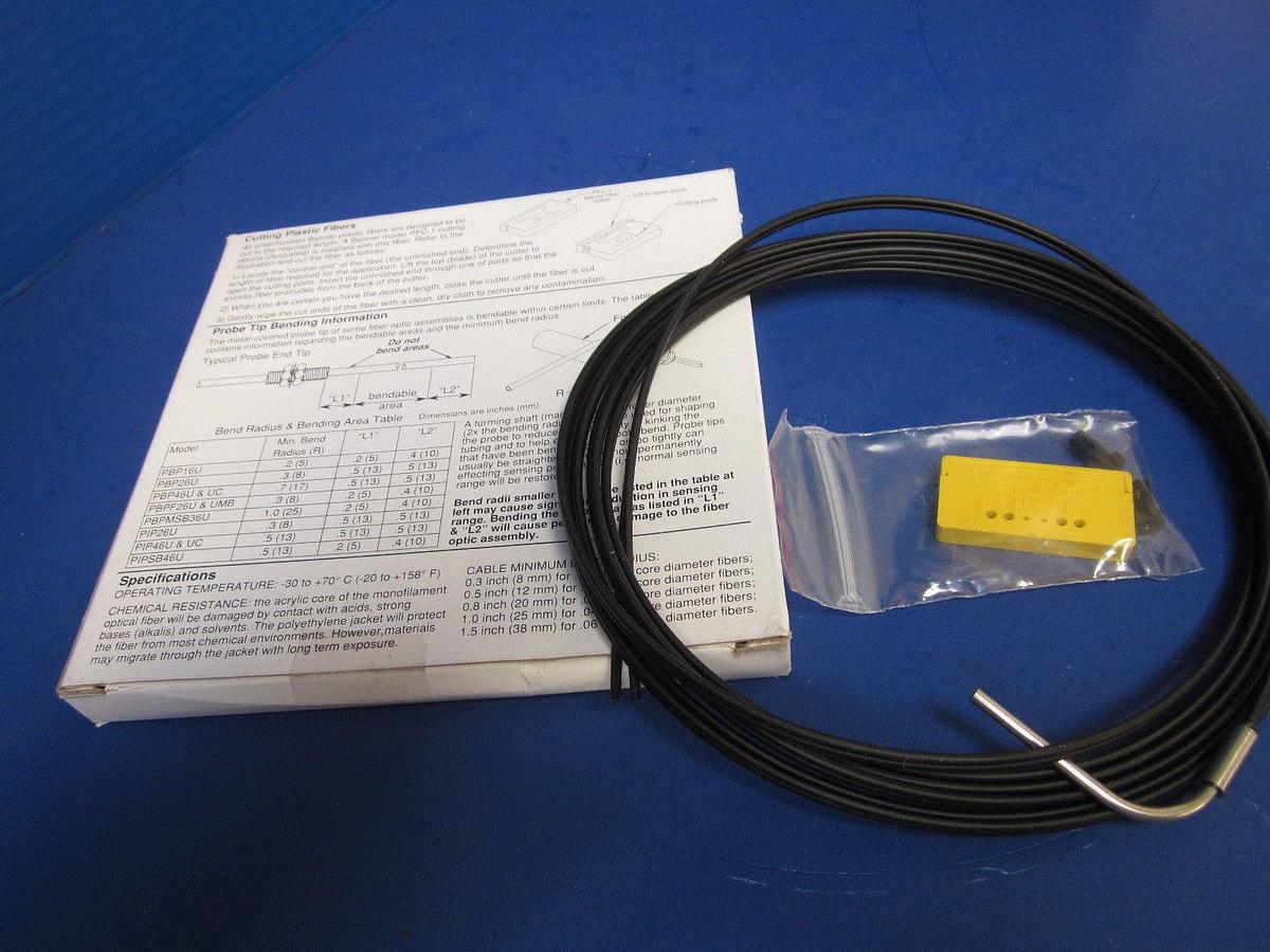 Banner Engineering PBA410UM.6X1.75 Plastic Fiber Optic, 1mm Core