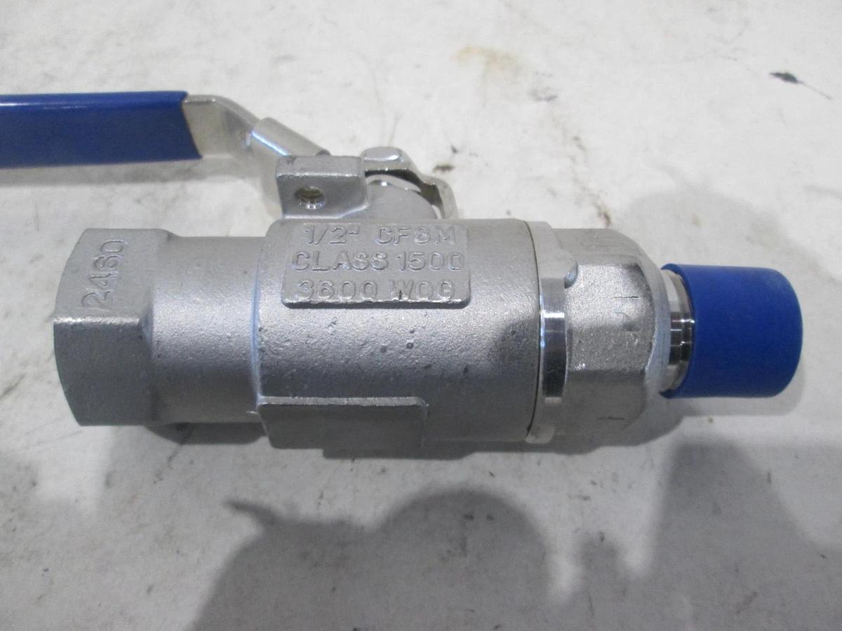 Titan, Ball Valve, 1/2" CF8M, Class 1500, 3600 WOG, New