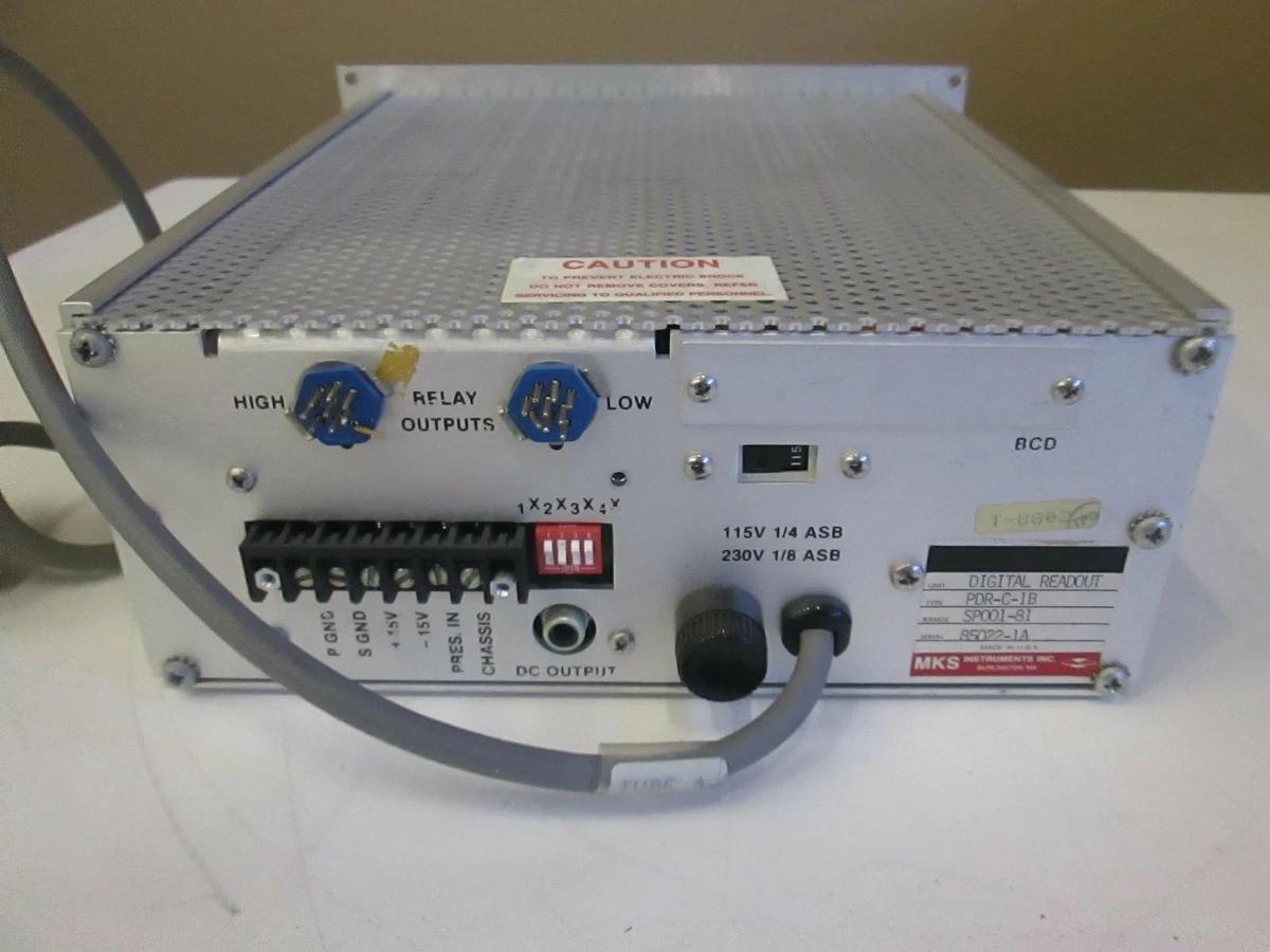 Used MKS PDR-C-1B Pressure Digital Readout PDR-C-1B, SPI-81, Used