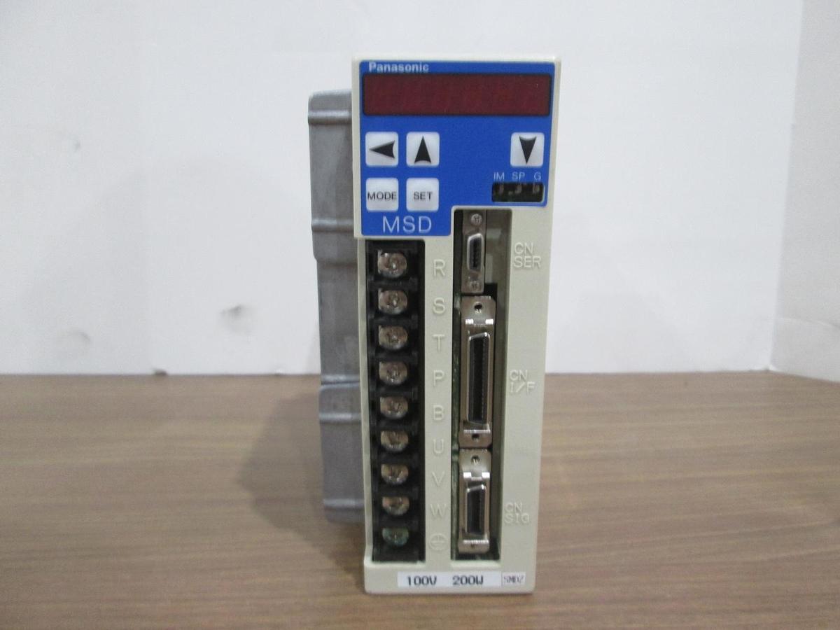 Used Panasonic AC Servo Driver MSD021A1X, 200W, 100V, 50/60Hz, Used